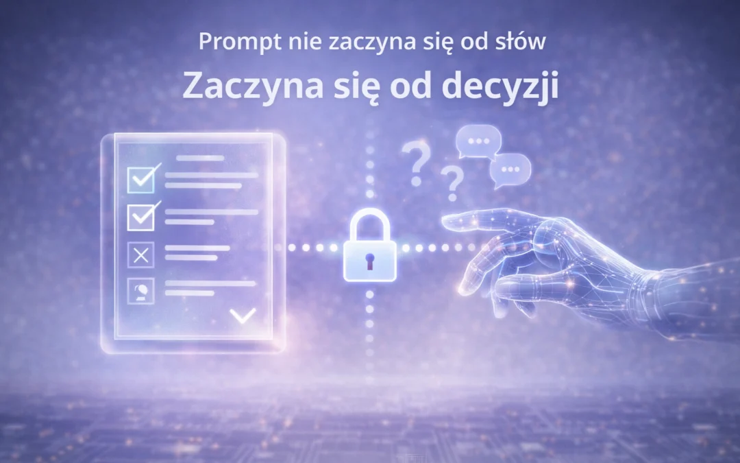Prompt zaczyna się wtedy, gdy wiesz już, które elementy pracy mają pozostać naprawdę Twoje.